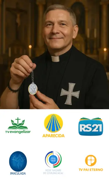 Padre com o Colar de São Miguel Arcanjo